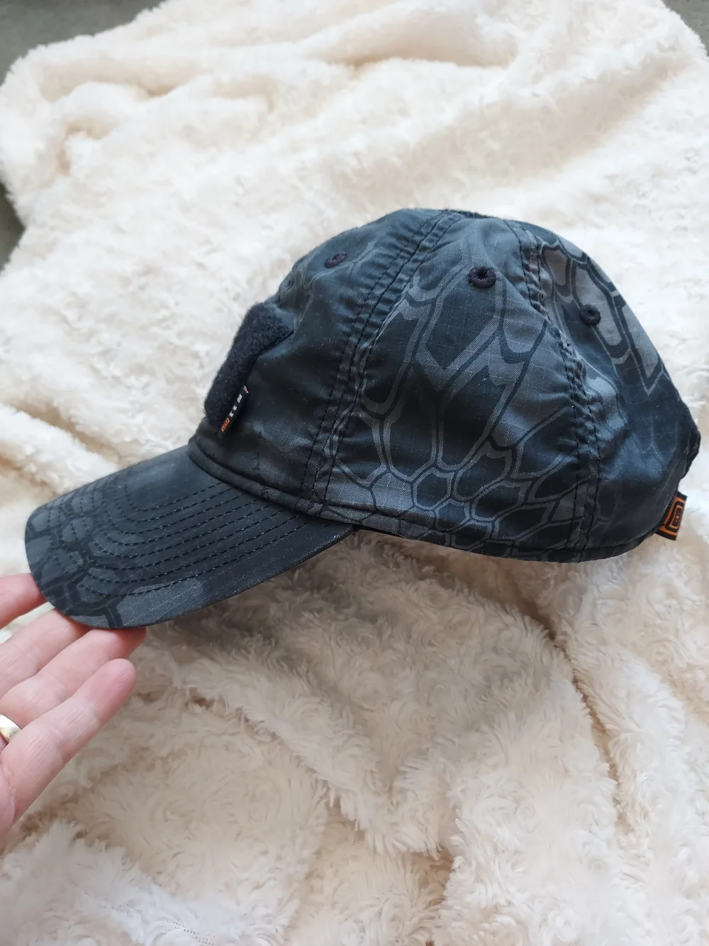 5.11 Tactical Black Kryptek-Pattern Flag Bearer Adjustable One Size Patch Cap